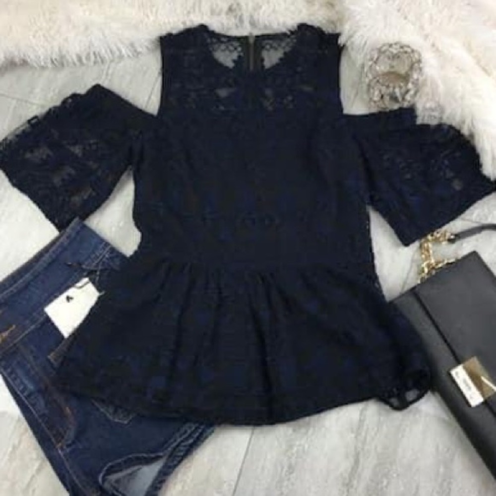 Parker Lace Peplum Top - Picture 5 of 14
